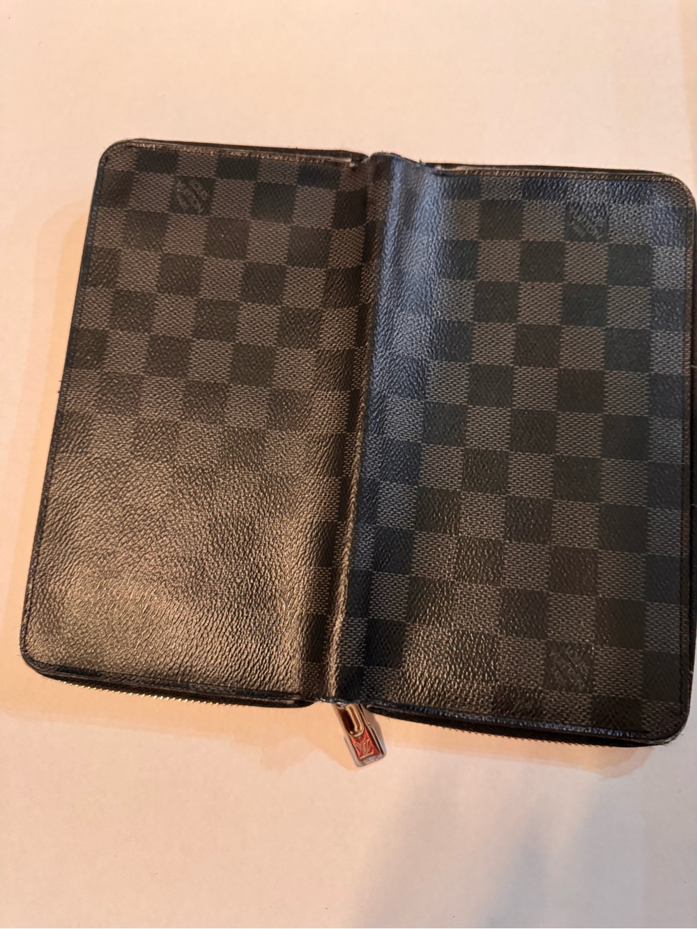 Louis Vuitton Black Damier Graphite Zip Around Wallet
